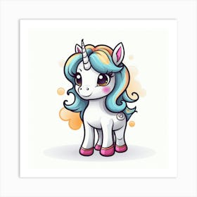 Cute Unicorn 486 Art Print