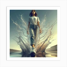 Water Splash Stock Videos & Royalty-Free Footage Art Print