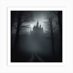 Dark Castle In The Woods Art Print