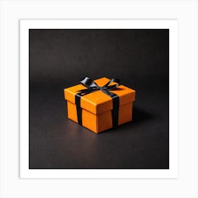 Orange Gift Box 1 Art Print