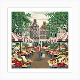 Amsterdam Flower Market 1 Art Print