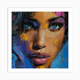 Woman With Blue Eyes 1 Art Print