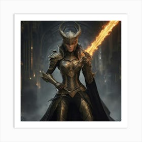 Elven Warrior 1 Art Print