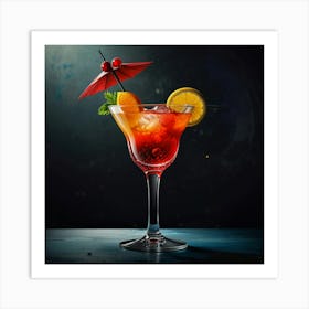 Leonardo Lightning Cocktails Art 2 Art Print