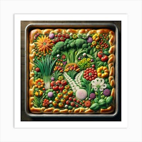 Vegetable Pizza Art Print