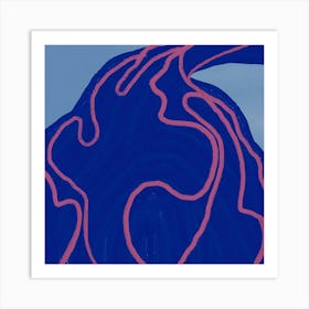 Abstract blue flame Art Print