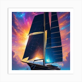 Sailboat In The Sky 1 Art Print