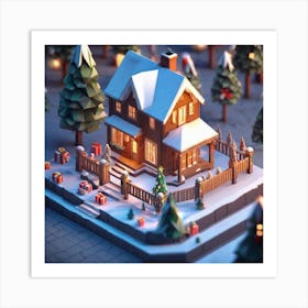 Christmas Village 5 Art Print