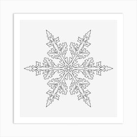 Snowflake Mandala 06 Art Print