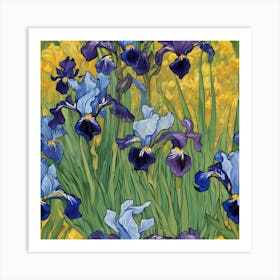 Irises, Vincent Van Gogh Art Print