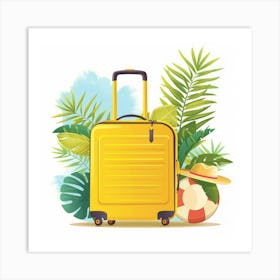 Summer Vacation Background Art Print