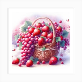 A basket of Grapes 3 Art Print