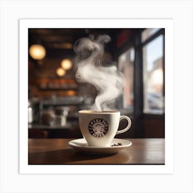 Coffee Cup Steaming Art Print