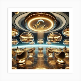 The Unique Feature Of A Luxurious Futuristic Resta Art Print