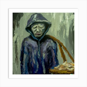 Impressionism Oil Painting, No Time, Suffering, Sadness Art Print