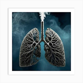 Lungs And Smoke 12 Art Print