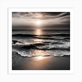 Sunset At The Beach 535 Art Print