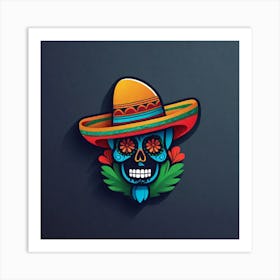 Day Of The Dead Skull 105 Art Print