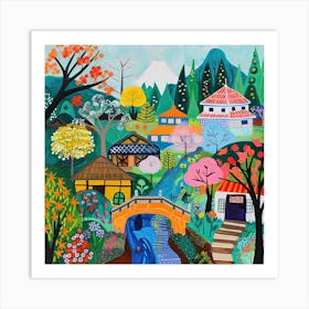 Kids Travel Illustration Japan 1 Art Print