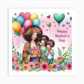 African Motherhood Art Print