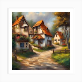 Village In The Countryside Art Print