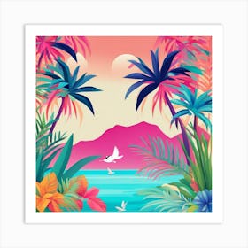 Tropical Background 1 Art Print