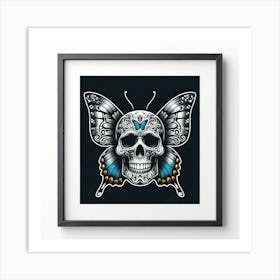 Skull Butterfly Art 7 Art Print