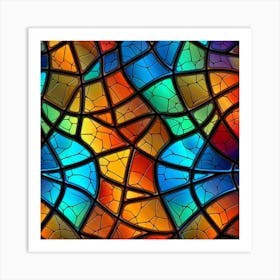 Stained Glass Background 1 Art Print
