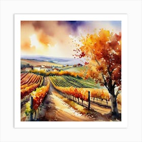 Autumn Vineyards 8 Art Print