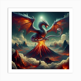 Dragon In The Sky 2 Art Print