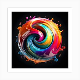 Kaleidoscopic Spin Abstract Art Print