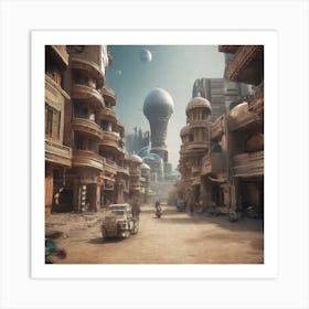 Futuristic City 345 Art Print