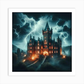 Castle At Night 6 Art Print