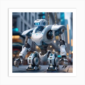 Robot In The City 47 Art Print