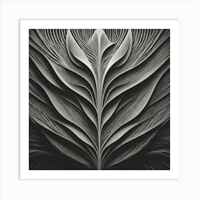 Organic Monochromatic Flora_#2 Art Print