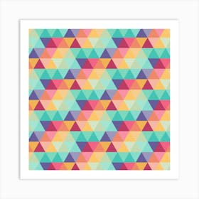 Retro Rainbow Pattern 08 Art Print