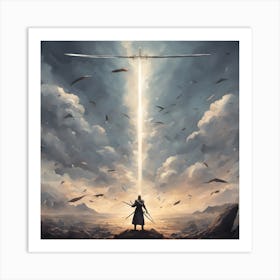 0 The Swords Is Fallen From The Sky Esrgan V1 X2plus Art Print