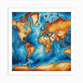 World Map Art Print