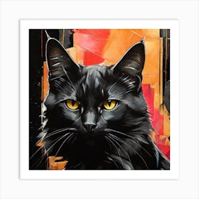 Black Cat Art Print