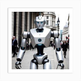 Robot On The Street 23 Art Print