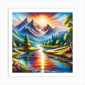 Mountain Landscape 12 Art Print