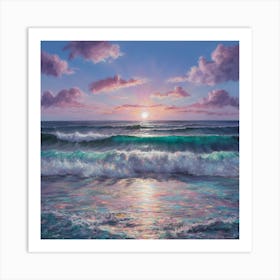 Sunset At The Beach 45 Art Print