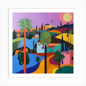 Abstract Travel Collection Los Angeles Usa 3 Art Print