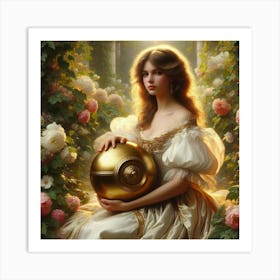 Golden Ball Art Print