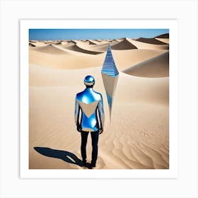 Man In The Desert 146 Art Print