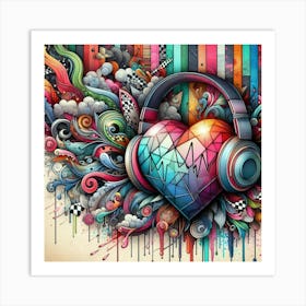 Heart Of Music 3 Art Print