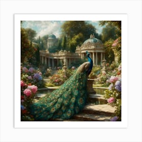 Palladian Peacock Art Print