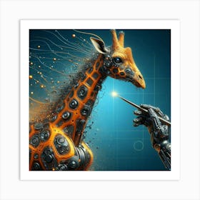 Robot Giraffe Art Print