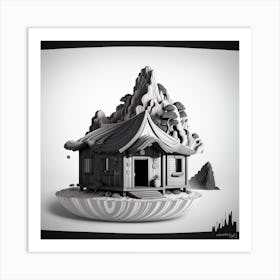 3d House Art Print