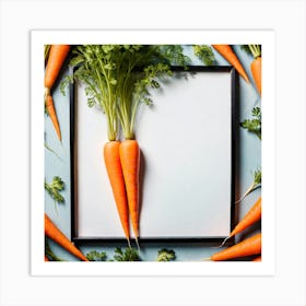 Carrots In A Frame 28 Art Print